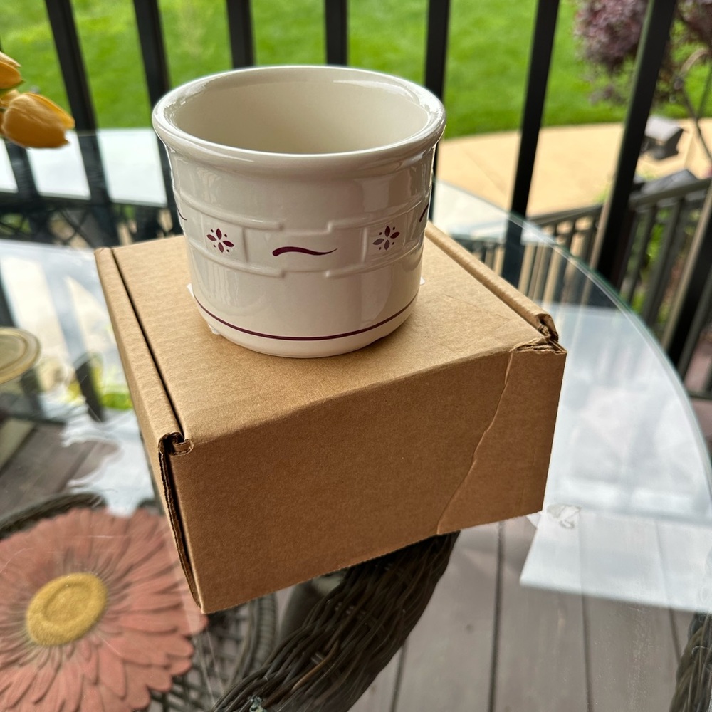 Longaberger One Pint Salt Crock
